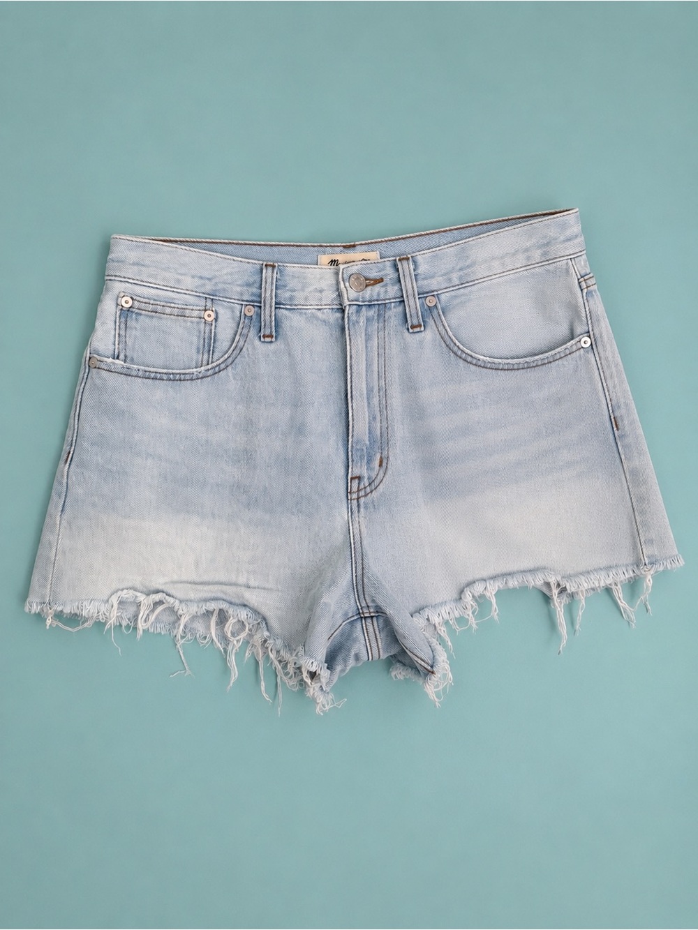 Madewell Relaxed Denim Shorts Women’s 29 Light Wash Distressed Cutoff Jean